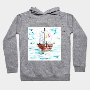 Sailing At A Somewhat Clouded Day Hoodie